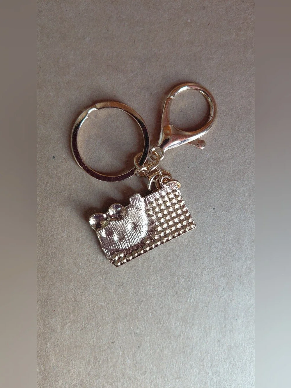Gold Hello Kitty Keychain/ Bag Charm